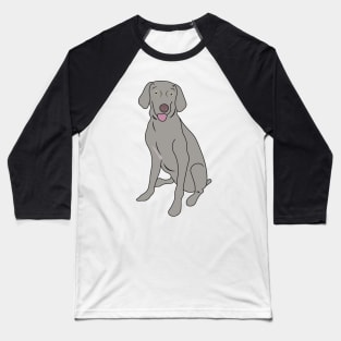 Weimaraner Silver Gray Puppy Dog Lover Baseball T-Shirt